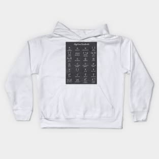 Algebra Symbols Kids Hoodie